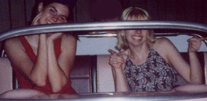 Me and my best friend Shannon on vacation in Florida... I'm the blonde.  My dad really f****ed up this picture. ^_^;;